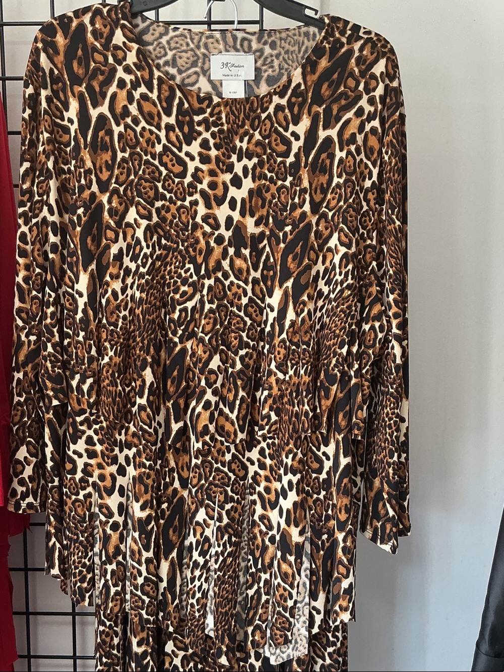 Leopard Print Long Sleeve Women’s Top - Brown